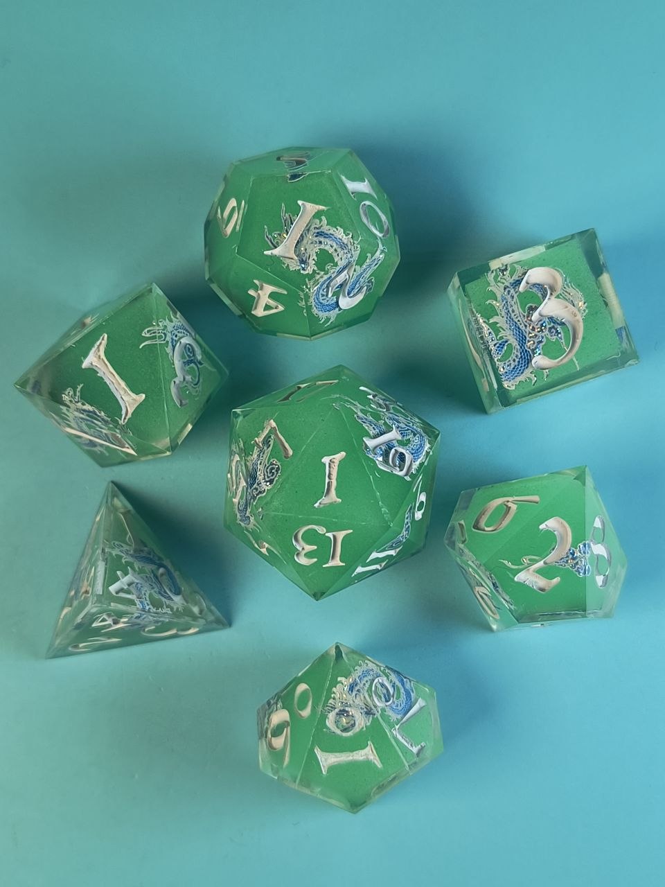Green Dragon  TTRPG Dice Set