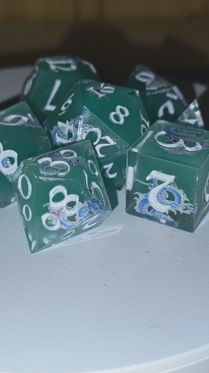 Green Dragon  TTRPG Dice Set