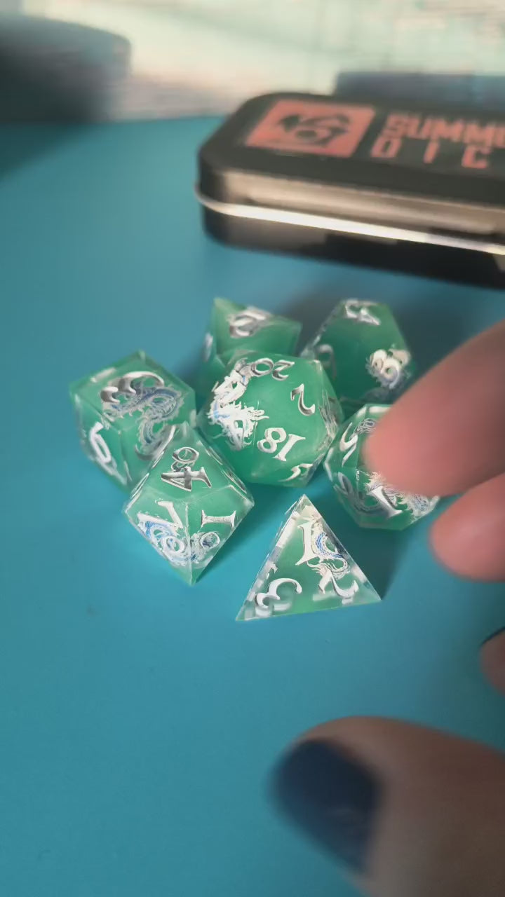 Green Dragon  TTRPG Dice Set